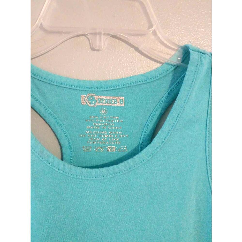 Tank Top Beach Hair Don't Care Aqua Blue Series 8 Size medium Shirt - Picture 3 of 4